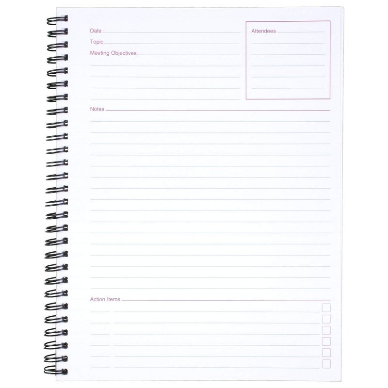 Cambridge Limited Notebook, 9-1/2â€ x 7-1/4â€, 80 Sheet Business/Meeting Notebook, Black, 4 Pack (06982) - Image 3
